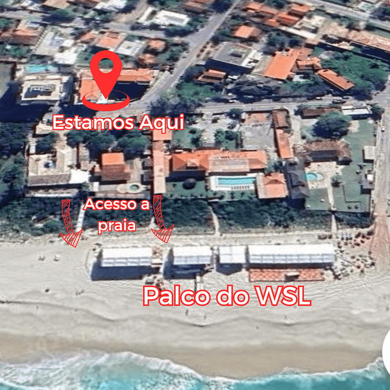 Acesso à praia - Top localização